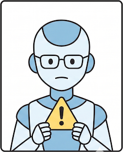 注意するロボット